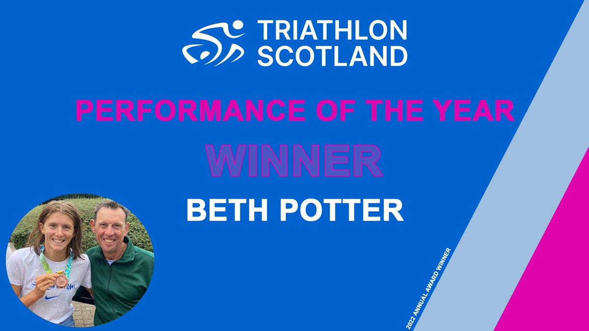 Award Winner! 👏🏆

<a href="/beth_potter/">Beth Potter</a> is the winner of our 2022 'Performance of the Year' 🤝 

"Beth has had a breakthrough year at the top level of #triathlon. She won 🥉 in the #CommonwealthGames as well as helping Scotland 🏴󠁧󠁢󠁳󠁣󠁴󠁿 to 5th place in the relay."

Inspiring the future 🔝