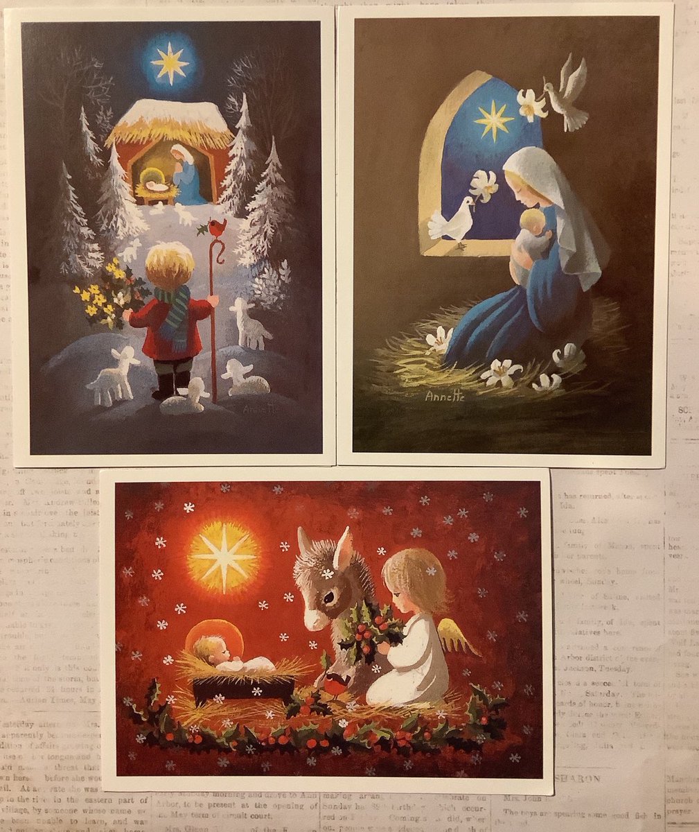 WatsonsVintage's tweet photo. NEW LISTING Just £2.00 each in my #etsyshop #Vintage Circa 1990s #Blank #Christma Cards Cute, Kitsch Design by #Annette - ADORABLE Nativity Designs - A Card To Frame -Sold INDIVIDUALLY https://t.co/jN9FesOTZm #1970sDesign #KitschCards #RetroCards #CardsToFrame https://t.co/bBEO3xns8v