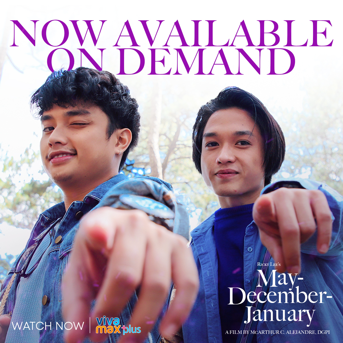 vmxplus's tweet photo. Kiligin sa tambalang Kych Minemoto at Gold Aceron sa #MayDecemberJanuary
Watch Ricky Lee's 'MAY-DECEMBER-JANUARY' on Vivamax Plus today! Directed by the multi-awarded director, McArthur C. Alejandre.
Watch here: https://t.co/2FbsRJ67Md https://t.co/sbbItN0ahH