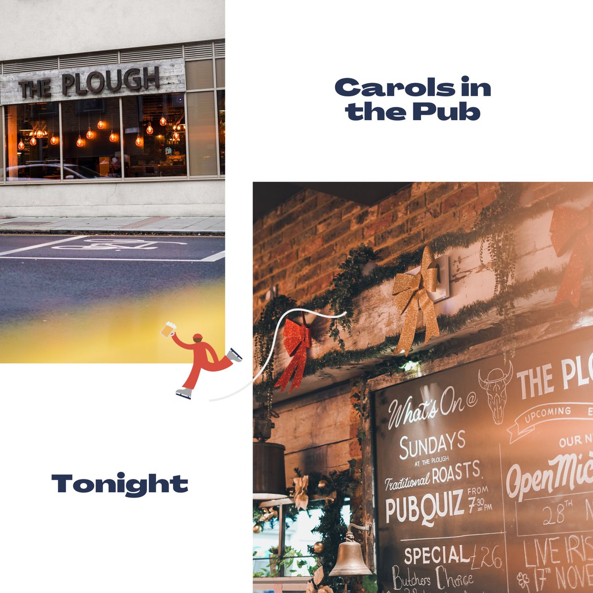 Carols in the Pub is on tonight! Bring your friends and family for an evening of  Carols, Drinks and Fun!🕺

Our Christmas services are swiftly approaching, so book your free ticket now!🫶