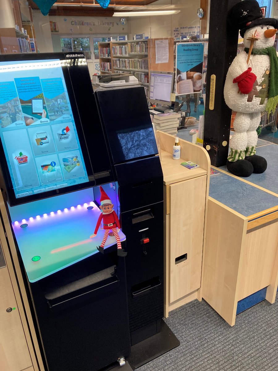 DerbyshireLibs's tweet photo. Imagine our surprise when we arrived at work this morning to be greeted by this  little #elf. We think he will stay and help us over the next few weeks in the run-up to #Christmas. Let’s hope he is a #GoodElf and doesn’t get up to too much mischief https://t.co/JKhSDONbGa