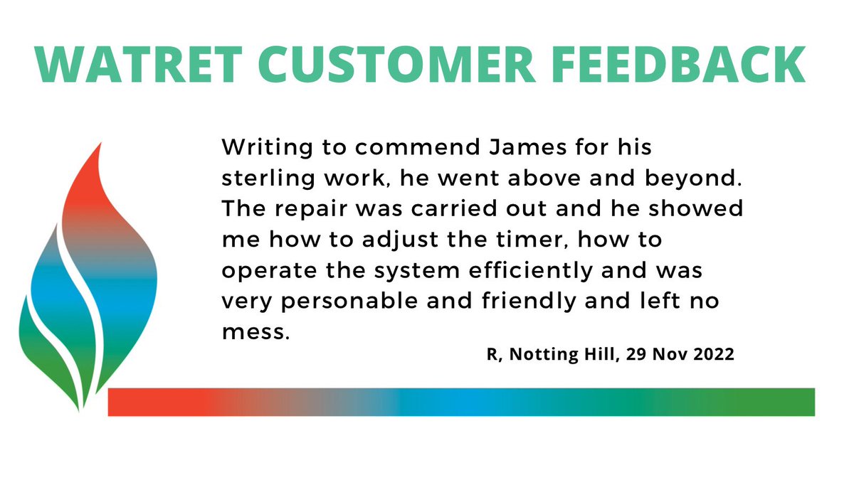WatretCo's tweet photo. What a way to start the month! A fabulous review from a happy resident! Well done James 👏 https://t.co/EAV8KiRHaZ