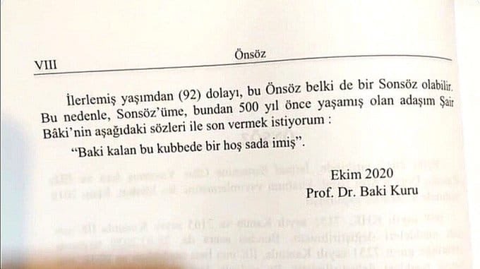 Hocaların hocası Prof. Dr. Baki KURU hakkın rahmetine kavuşmuştur. Merhuma Allah’tan rahmet, ailesine ve yakınlarına başsağlığı diliyoruz.