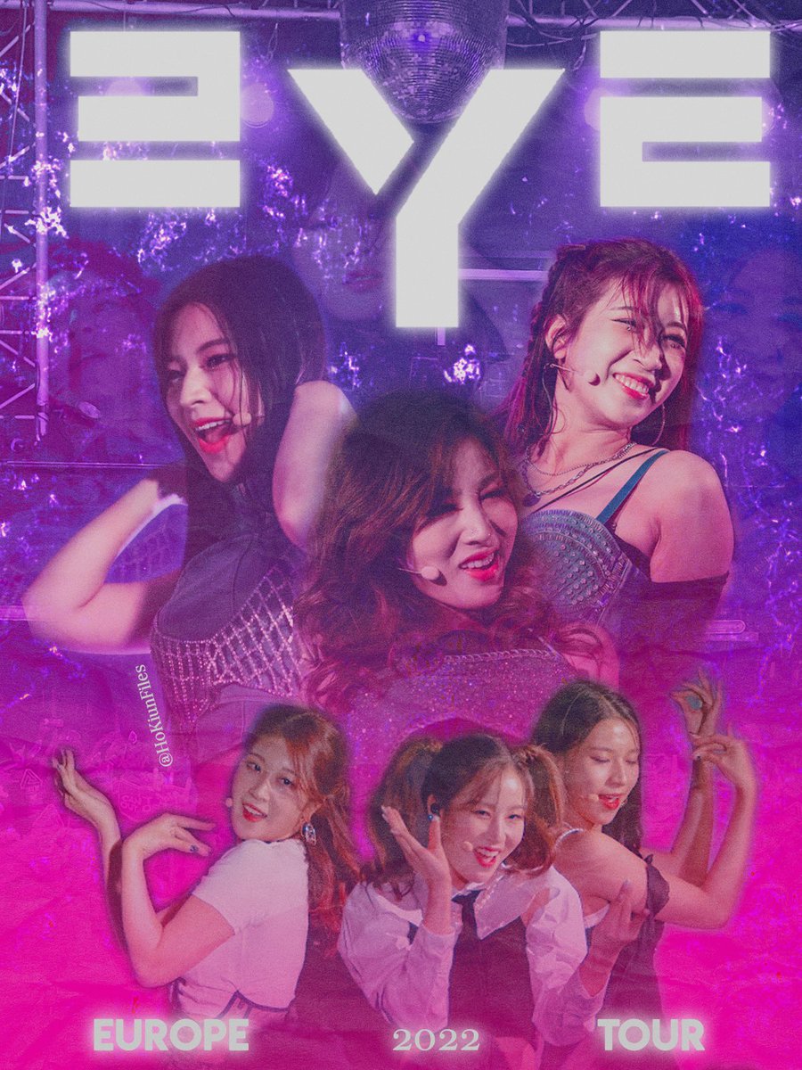 HoKiunFiles's tweet photo. Did you enjoy the tour EYE?

#3ye #yuji #yurim #haeun #써드아이 #유지 #유림  
#하은 #edit #kpop #GraphicDesign @3ye_official #posterdesign #poster #kpopedit #3yeeuropetour https://t.co/CkRXWnN2ov