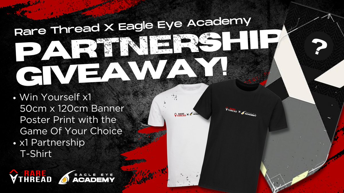 We are proud to announce that we are now partnered with <a href="/RareThreadRSA/">Rare Thread</a> 💛✍️

With this great news, we are launching a #GIVEAWAY 🎁 Get x1 50cm x 120cm Banner + x1 Partnership T-Shirt! 👕

How to enter:
- Like &amp; ♻️ Retweet
- Follow @EEAcademy_ZA AND <a href="/RareThreadRSA/">Rare Thread</a>
- Tag 2 Friends