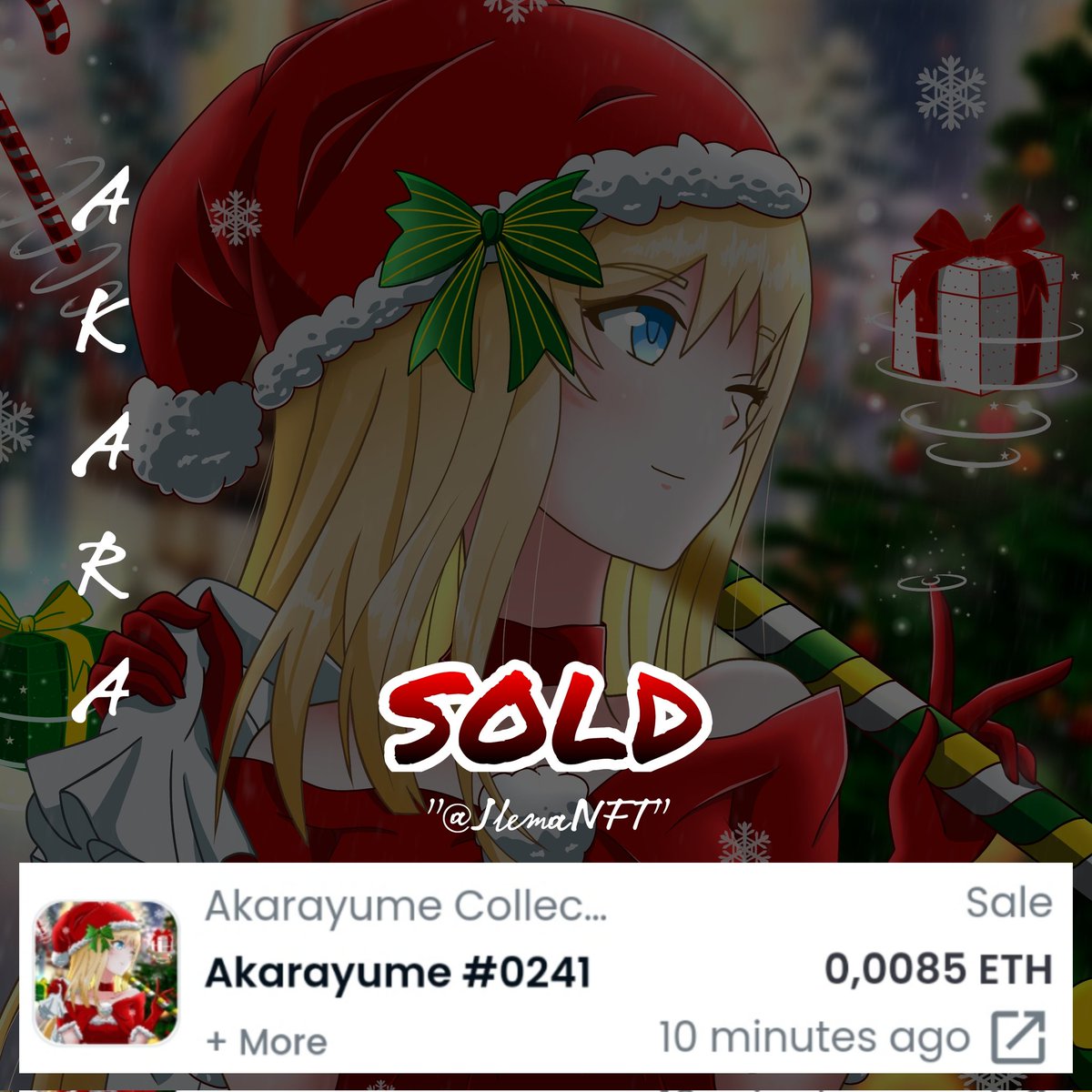 My Christmas theme sold for Santa character by <a href="/JlemaNFT/">Jlema</a> / @0xadiie (9 AY pts) 🤩🎉
Thank you so much for still supporting me and liking my collection😊❤️

Don't forget to check his cool collection too🤯

#NFTs #NFTsales #NFT #NFTcommunity #RASCALs
#NFTsold #nftcollectors