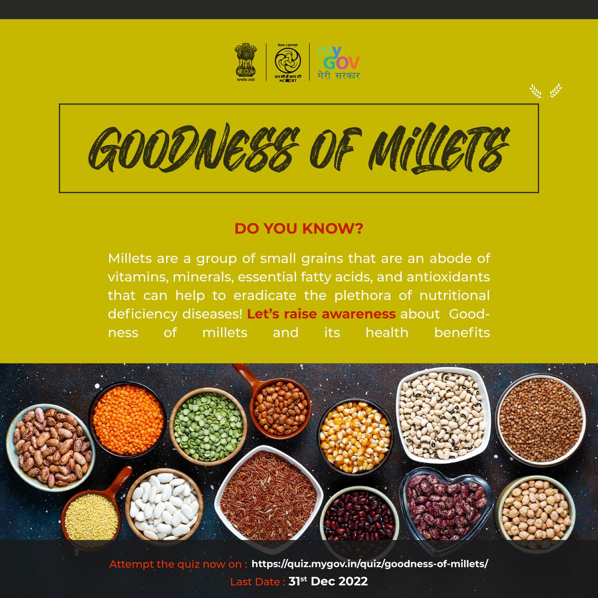NCERT on Twitter "DO YOU KNOW? Millets help in eradicating the