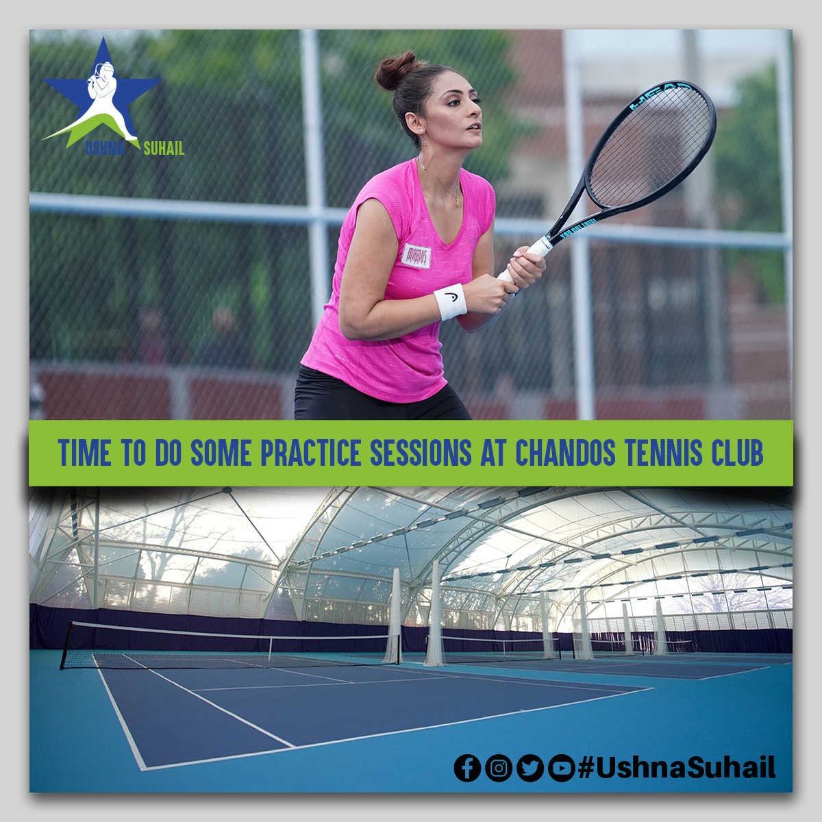 SuhailUshna's tweet photo. "PRACTICE MAKES A MAN PERFECT"
Let's do some practice session at Chandos Lawn Tennis Club.
#ushnasuhail #game #tennis #tennisplayer #pakistanitennisplayer #womenplayer #worldranked #no1pakistaniplayer #londoncity #chandos #tennisclub #practice #practicesession #letsdoitagain https://t.co/xJyAxL5cBE