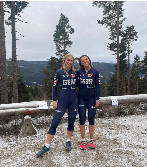 News of another outstanding achievement from one of our ex - students. At school Willa Gibb (on the left) was one of the country's top junior hurdlers. Now she is in the <a href="/TeamGB/">Team GB</a> bobsleigh team. Here's a photo taken in Norway whilst training.