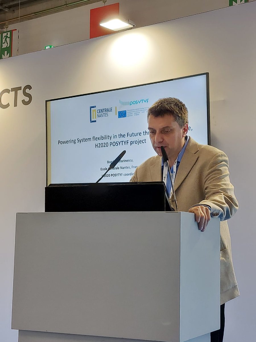 posytyf's tweet photo. We are at @Enlit_Europe!
Coordinator and professor Bogdan Marinescu gave a presentation dedicated to @posytyf . during the EU projects Hub.
The presentation will be soon available on our website 😉 https://t.co/0W2DGrad8v