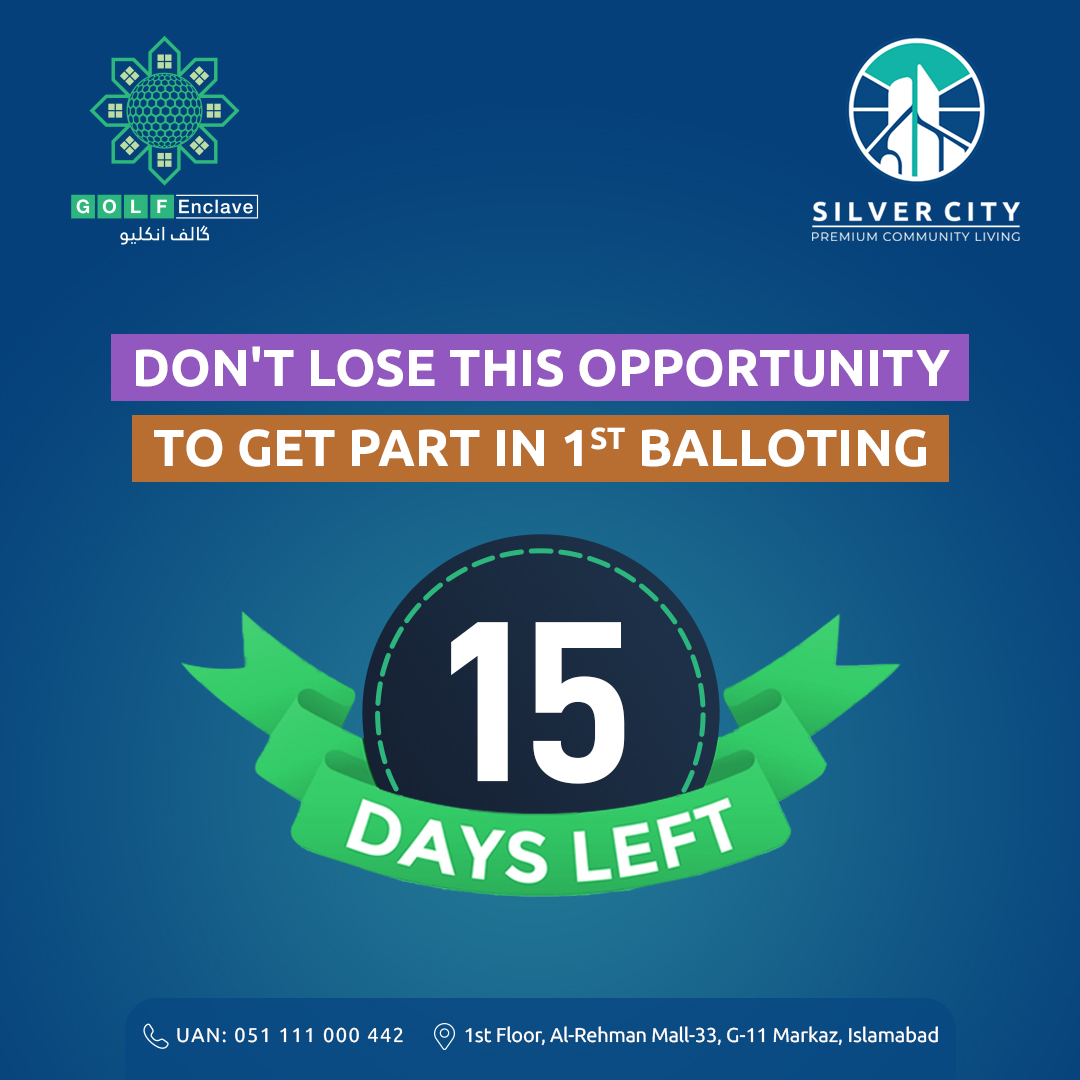 Isbgolfcity's tweet photo. Don't lose this opportunity to get part in 1st balloting.

#IslamabadGolfCity #GolfEnclave

#balloting #igcballoting #golfenclaveballoting #developmentwork #developmentingolfenclave #silvercitydevelopment #futuristiczeropoint #zeropointislamabad #thalianinterchange #silvercity https://t.co/2HRqn2I870