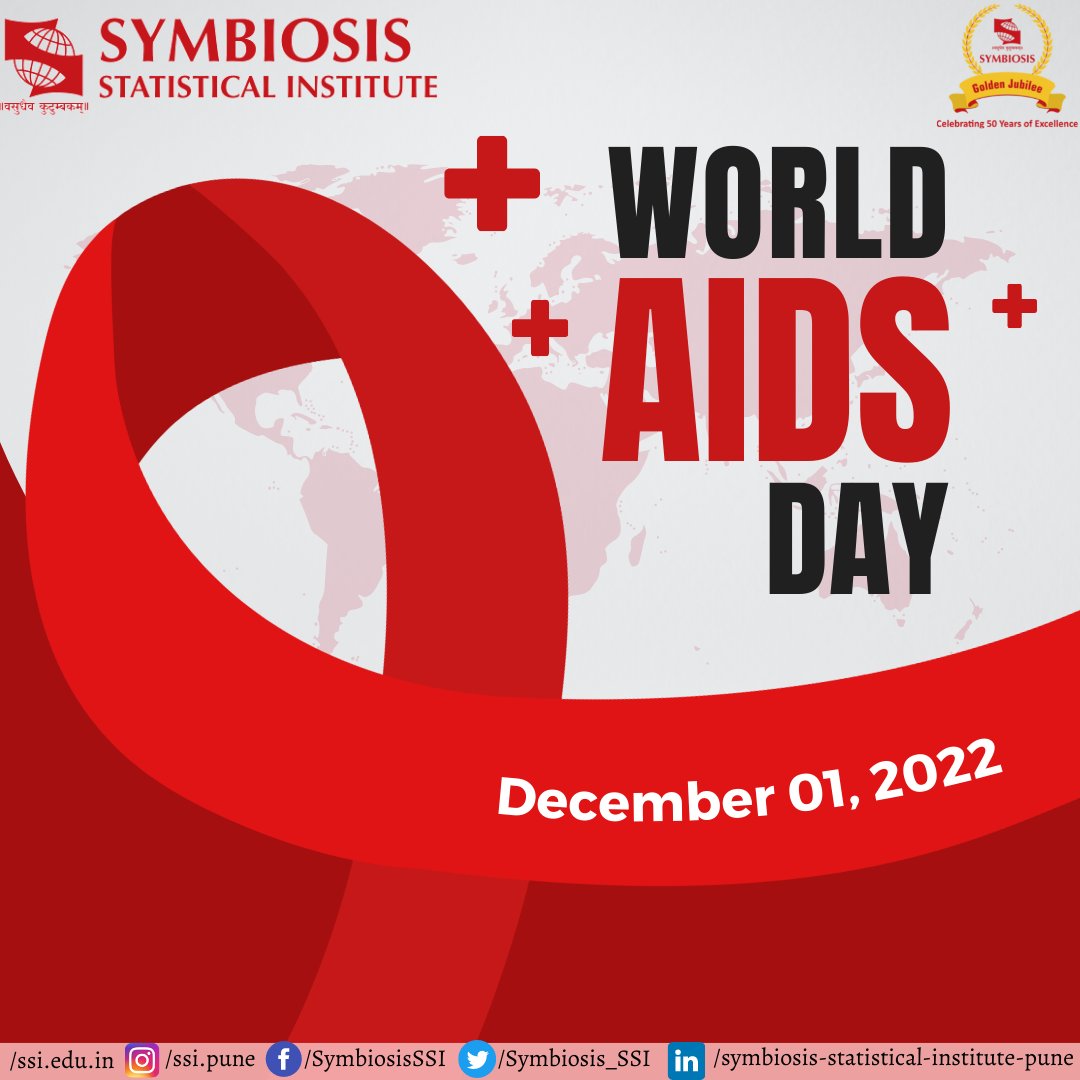 Symbiosis_SSI's tweet photo. On the occasion of World AIDS Day, let's work together to combat this illness that is posing a serious threat to many lives.
#worldaidsday #aids #aidsday #worldaidsday2022 #awareness #hiv #hivawareness #letsendit #SSI #SIU #VasudhaivaKutumbakam #InterpretingUncertaintyโฆ https://t.co/rbpsY1kxlz