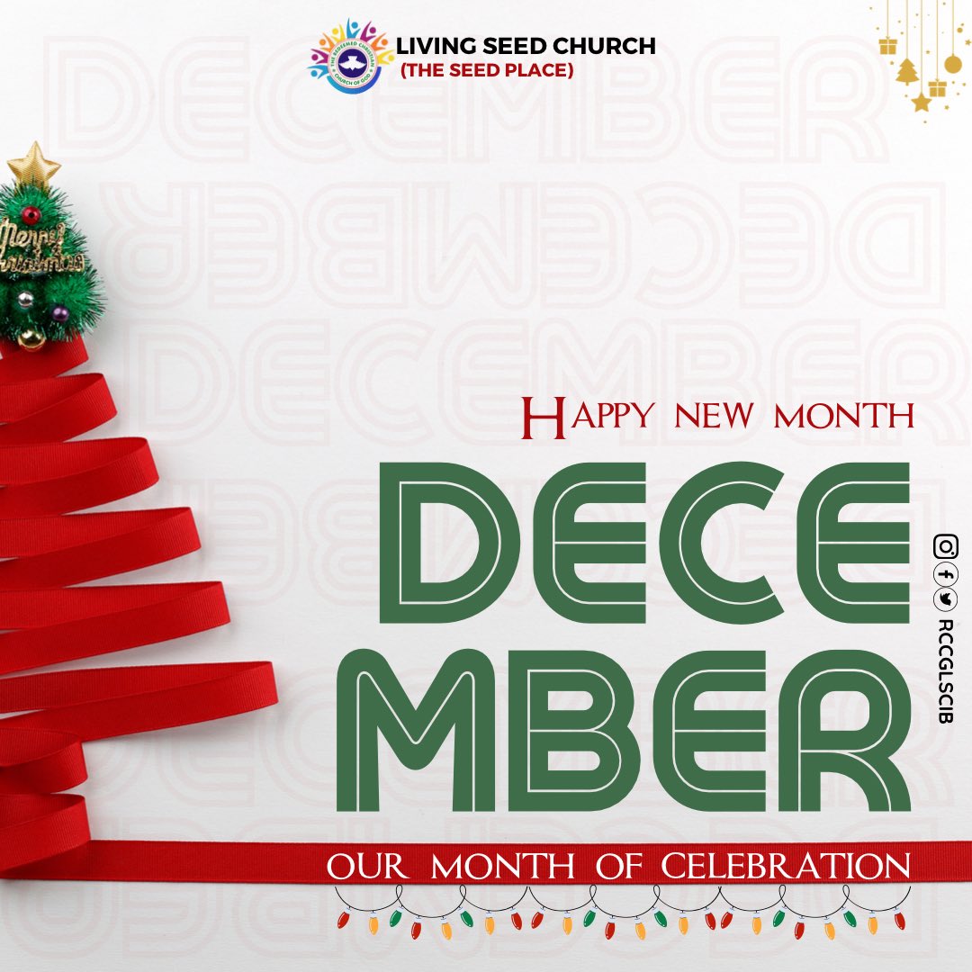 RCCGLSCIb's tweet photo. Happy New month family.

May this be the best of the months in Jesus name.

Welcome to the month of many celebrations.

🎄🌲🌲🌲🌲 https://t.co/fspzr0kuay