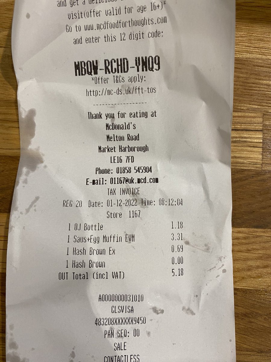 Jenni_P13's tweet photo. @McDonaldsUK I’ve just bought this from your market harborough branch. It’s the most rotten hash brown. It smells so bad too. They are inedible. What do I do? https://t.co/2K9wLqUvTQ