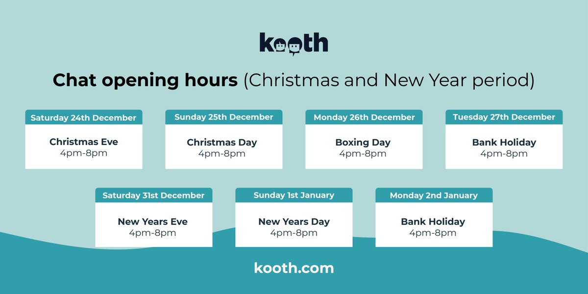 And just like that it's December! The festive season is a difficult time for many CYP made worse by reduced access to support.  Kooth remains open and accessible to CYP across London throughout Christmas and the new year.