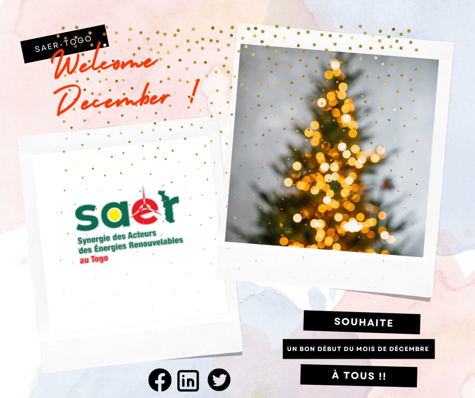 saertogo's tweet photo. SAER-TOGO vous souhaite un bon début du mois de Décembre à tous. https://t.co/BasggSx00c