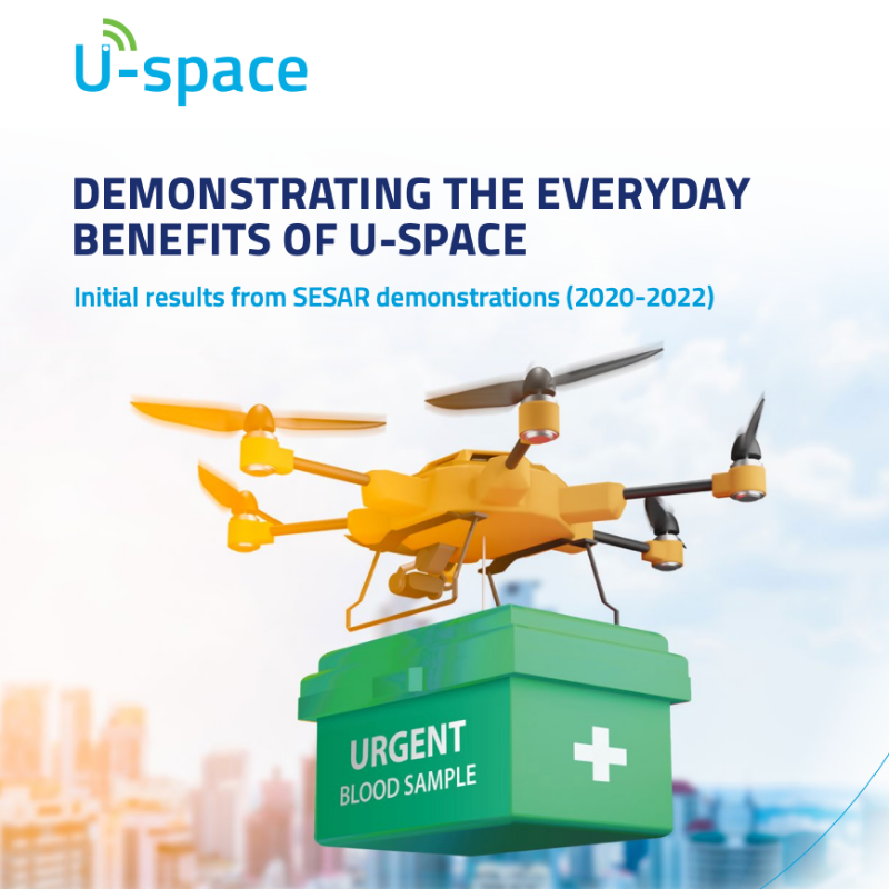 SESAR_JU's tweet photo. 🙌 Thanks you for joining us at the #EUDroneDays! 
 
📖 To know more about our #Uspace projects and the everyday benefits of drones, read our results brochure ⬇️