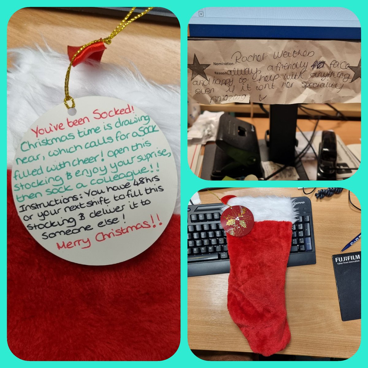 When you walk into work and are surprised by some Christmas cheer and lovely words from a staff nomination #mademyweek #thankyou #gorgeousteam #radiology #feelinggrateful