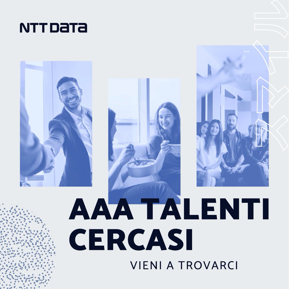 MonicaVio1's tweet photo. AAA Talenti cercasi!
Ti sei appena laureato o ti stai laureando e ti stai affacciando per la prima volta al mondo del lavoro? 
Scopri qui dove trovare i nostri  #recruiter di #NTT DATA Italia nei principali atenei italiani!  👇 
#talent #career... https://t.co/H7QaJa59sa https://t.co/sP3OBn4C0u