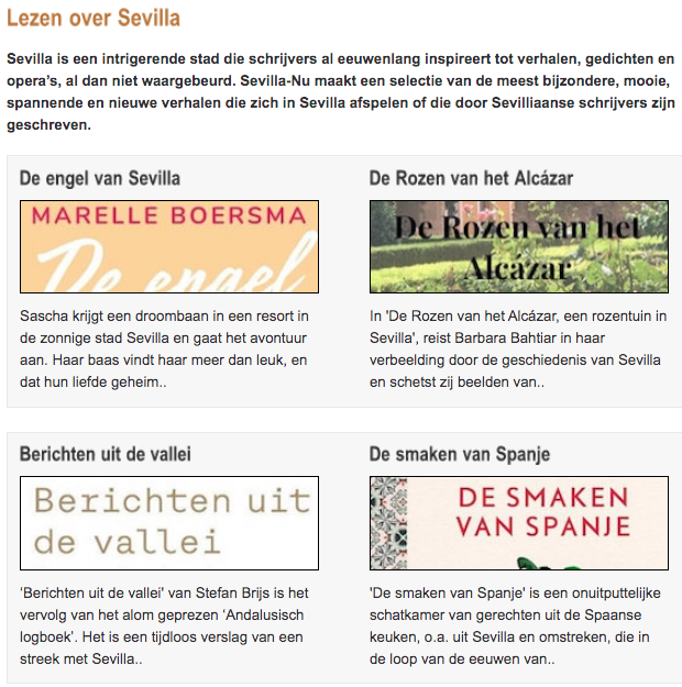 Is #Sevilla je favoriete stad? Bekijk dan ook eens de 'lezen over pagina' van <a href="/Stedenman/">Fred van Gansewinkel</a>. Je vindt er boeken in allerlei genres die zich afspelen in deze prachtige stad. sevilla-nu.nl/lezen-over.html #Sinterklaas #Kerstmis #cadeautjes #boekopdekaart