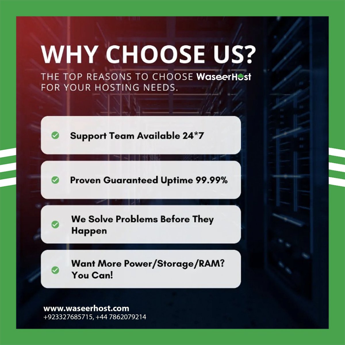 waseerhost's tweet photo. We are 24/7 Available for your Support
Visit: https://t.co/902aKrYqNI 

Call/Whatsapp:
+44 7862079214
+92 332-768-5715
E-mail:
Support@waseerhost.com

#vps #vpsserver #webdevelopment #domainhosting #lahore #islamabad #hostingindonesia #hostingindia #hostingpakistan #webhosting https://t.co/YInPuJmoaz