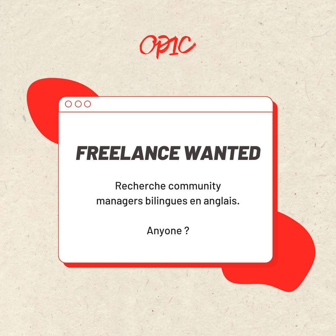 🚨 On est à la recherche de #communitymanagers bilingue anglais. Anyone ?
#CommunityManagement #freelance #bilingue #anglophone #englishspeaking