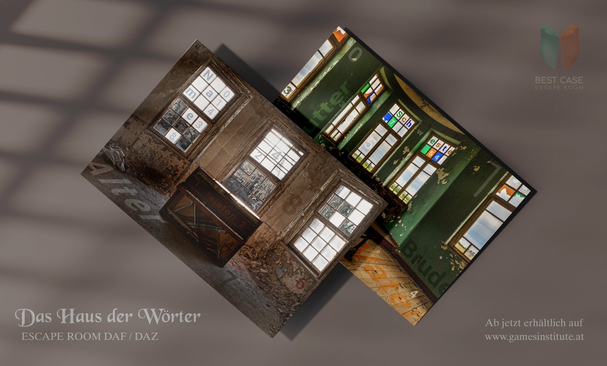 Begleitet uns auf das Abenteuer ins Haus der Wörter. Der #escaperoom ist im DaF/DaZ angesiedelt mit dem Prüfungsniveau A1. #twlz

Wenn ihr ein Rätsel kostenlos testen wollt, dann kommt zu uns auf @eduki_de:
eduki.com/de/737679

Bestellen könnt ihr auf:
gamesinstitute.at/hausderwoerter…