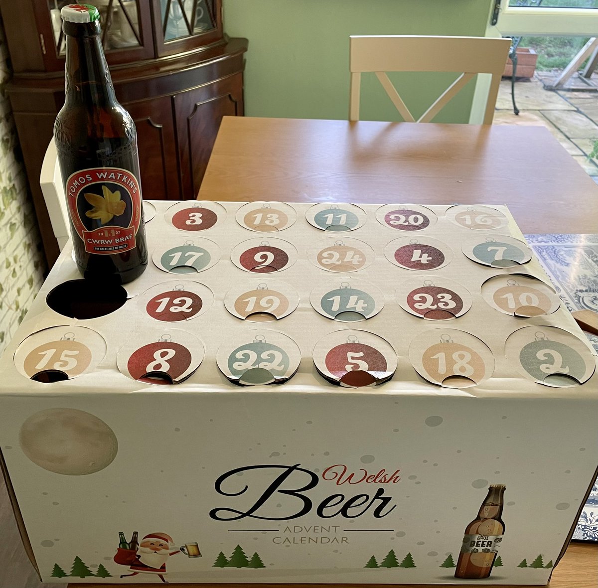 Although it’s early in the morning, I’ve opened the first window of my beer advent calendar. The beer itself will be opened once the sun’s well and truly over the yardarm.