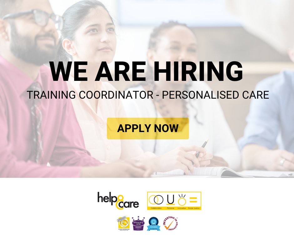 We are looking to recruit to the post of Training Coordinator who provides business support, promoting training and development opportunities. 

To find out more about this role please visit our website via the link below👇
helpandcare.org.uk/work-with-us/v…
