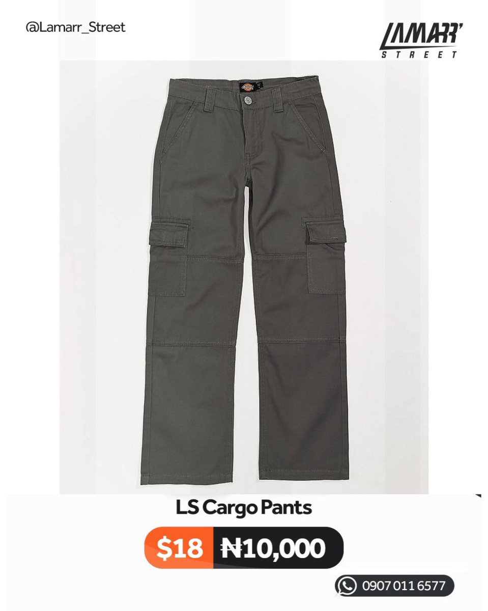 LS Cargo Pants. 😍🔥

🏷️: N10,000

(Available in all sizes and primary colors)
Send a DM to place an order.🛒
Nationwide Delivery 🌍