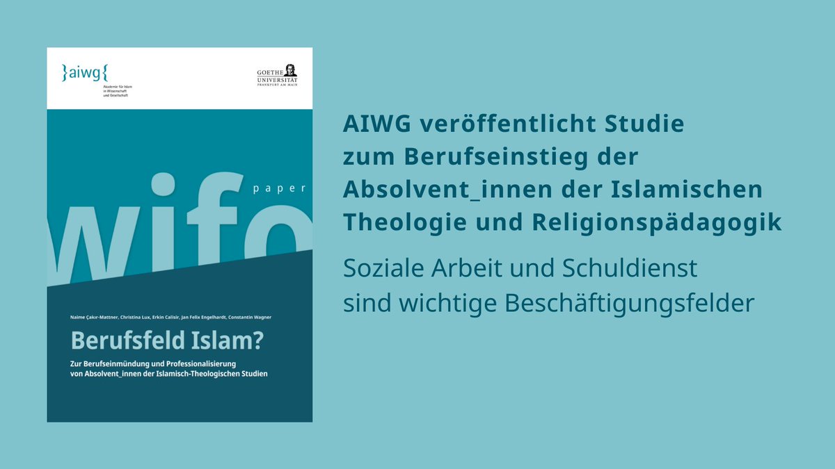 Islam studiert – und was macht man dann damit? Wir haben untersucht, wo Absolvent_innen der islamischen Theologie und Religionspädagogik in Deutschland arbeiten. In der Schule, als Imam, in der Sozialen Arbeit, in den Medien? @BMBF_Bund  
Zu den zentralen Ergebnissen: 1/8