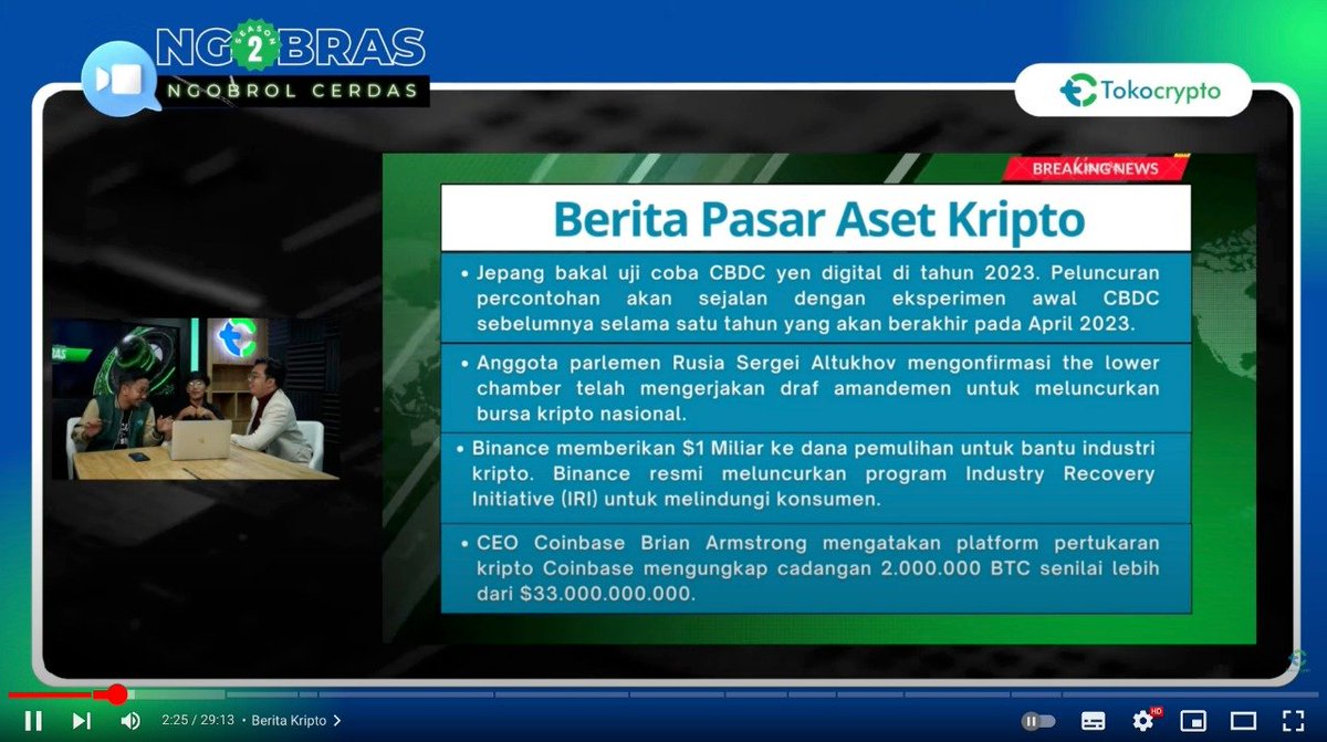 safirds's tweet photo. ada tontonan yang bermutu, nih aku kasih tau yaitu #NGOBRASTokocrypto yang bikin #SiapLebihCuan deh. episode @tokocrypto ini ada @OmDennis yang expert bidang aset kripto ini loh https://t.co/7jW53pZ2NE