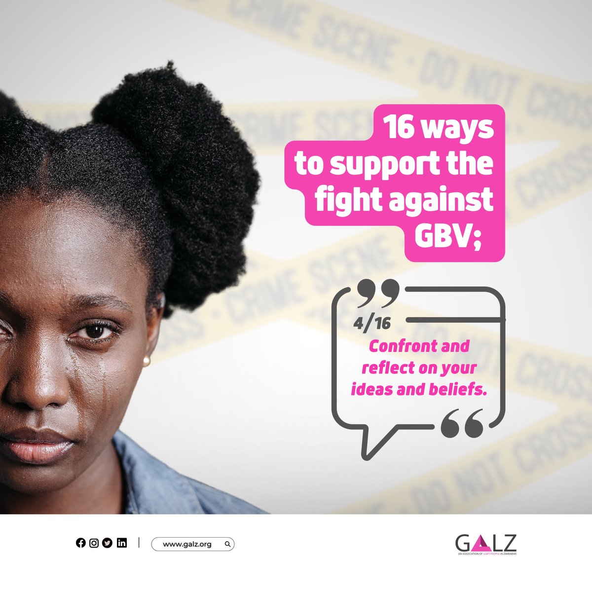 galzinf's tweet photo. Ways to support the fight against GBV;
Confront and reflect on your ideas and beliefs.
Understand and practice consent.
Educate yourself and others on GBV.
#16daysofactivism #stopviolence #allformsofviolence https://t.co/VmeoQOqG1I