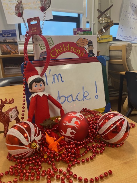 WFPOak22's tweet photo. Oak // A surprise visitor in class today! Now to give her a name  @WestfieldPrimar #elfontheshelf #elfintheclassroom https://t.co/R3oFFmMXwQ