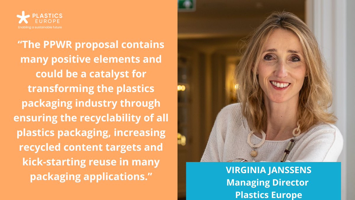 VJanssensMD's tweet photo. EU’s ambitious #PPWR targets should be matched by equally ambitious investment and innovation support measures. 

The plastics industry calls for science-based, and material and technology neutral policy.

Read the press release 👉https://t.co/qccZH6y74T 
#ChangingPlasticsForGood https://t.co/DBIzJEVXVA