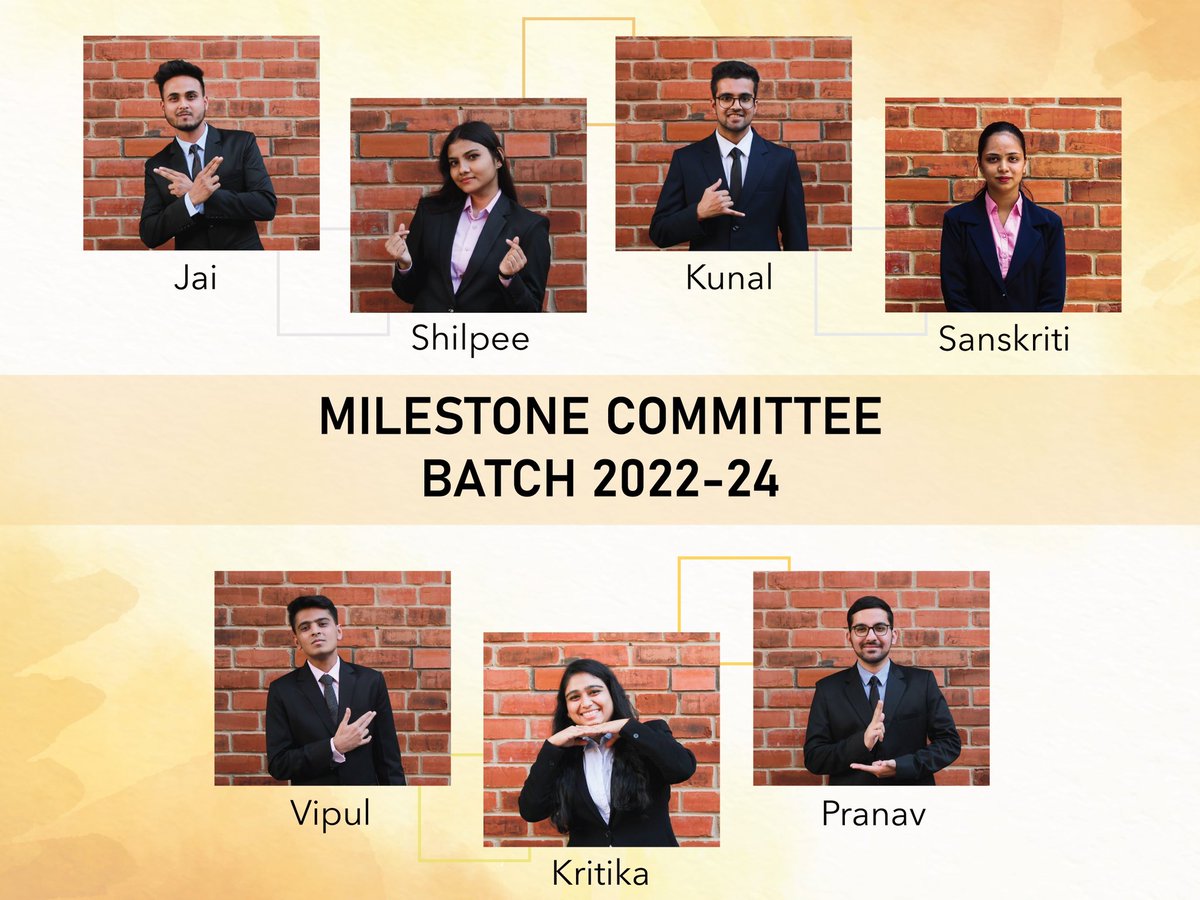 The committee of #IMTNagpur with a #legacy of its own. They are dedicated to spreading #joy on campus with flavours of #art, #excitement, and a dash of #corporate.

Presenting to you the Milestone Committee of the batch 2022-2024
@M35_IMTN
#TheIMTNExperience #StudentLifeAtIMTN
