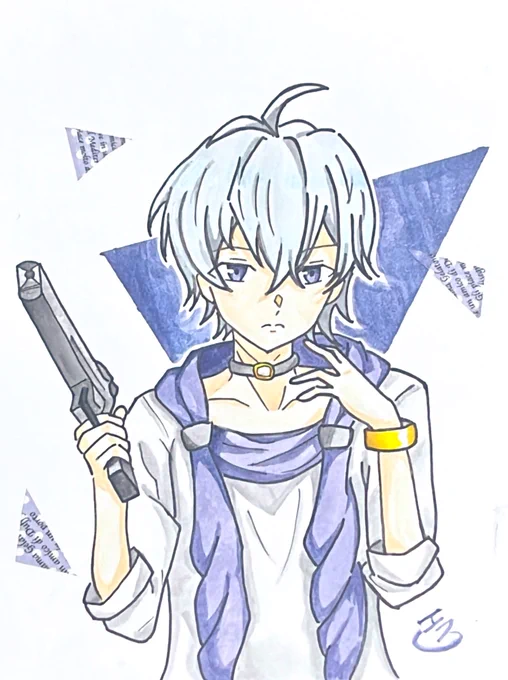 こちらはスペース中に妹が隣で描いてた絵です。 