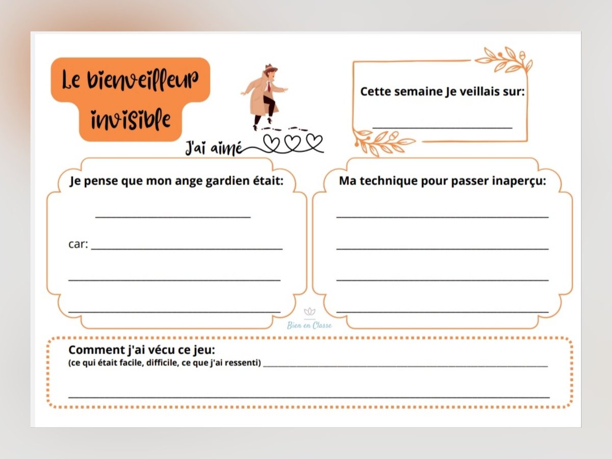 BienEnClasse's tweet photo. Première semaine dans ma classe avec des Bienveilleurs Invisibles !  Idée trouvée sur le site École positive
Parfait pour l'étape 0 @bpossibles ! 
@lpiparis_ @FrancoisTaddei @EtreProf 

#empathie #benveillance #EtSiNous #bdpprojet #DesignForChange #transitioneducative https://t.co/q8g4QgNCwy