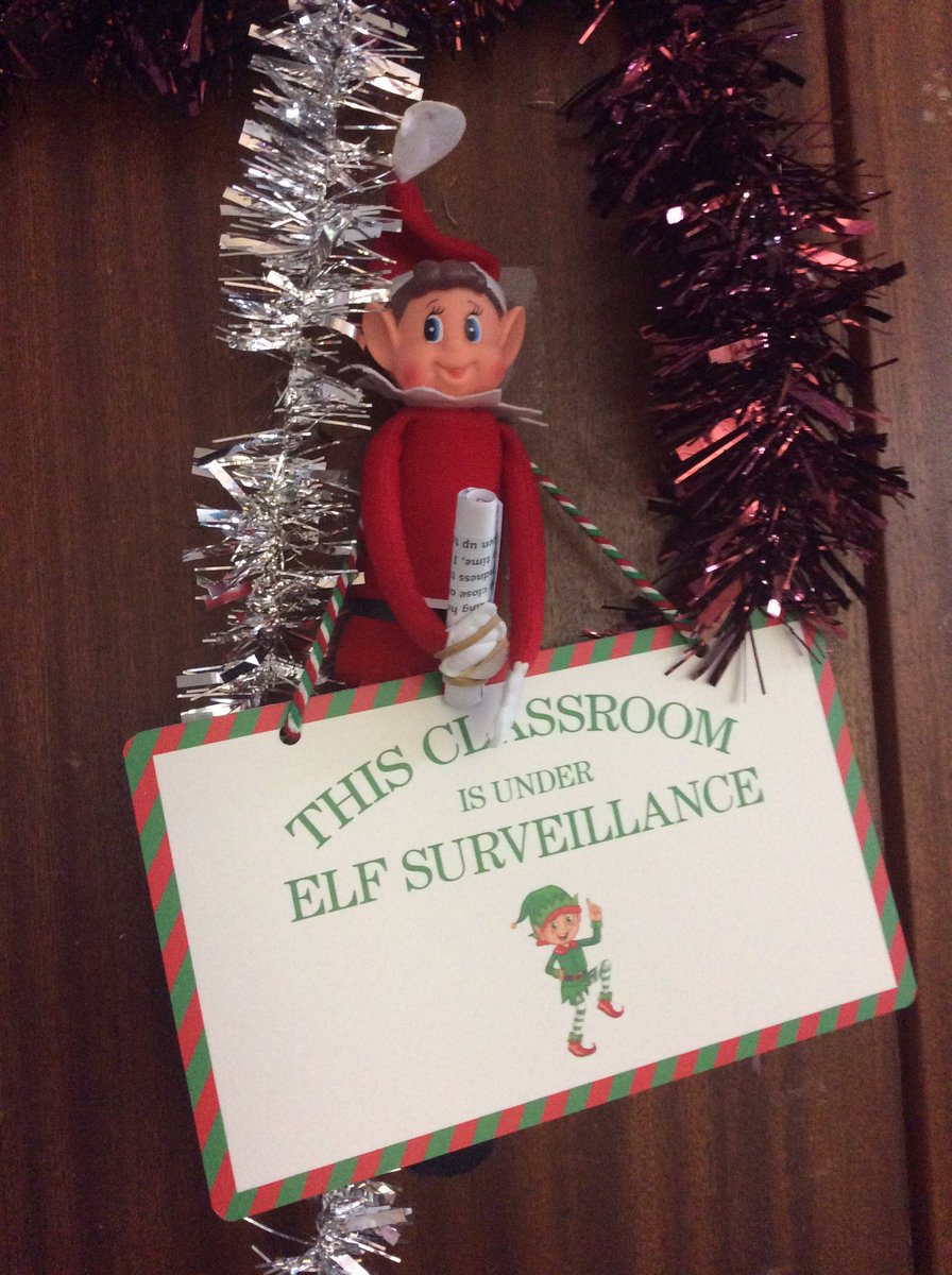 MaesOwen's tweet photo. HE’S BAACCCCCKKKK!! 🎉
The mischievous Elf has arrived in Dosbarth Miss Blears’ classroom this morning!! We wonder what mischief he is going to get up to!!! 🎄🎅 #elfontheshelf #TakeAnElfie https://t.co/WGWxceWlYe