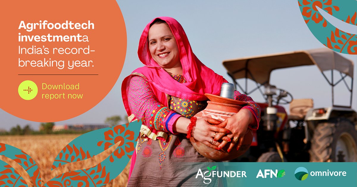 India’s agrifood startup sector is defying global trends with exceptional growth in agrifoodtech investment in 2022. Download our FREE AgriFoodTech Investment Report, produced with <a href="/Omnivore/">Meth Gator</a>. lnkd.in/g6XKKD9P
#AgFunderINDIA22 #foodtech #agtech #agriculture #agrifoodtech