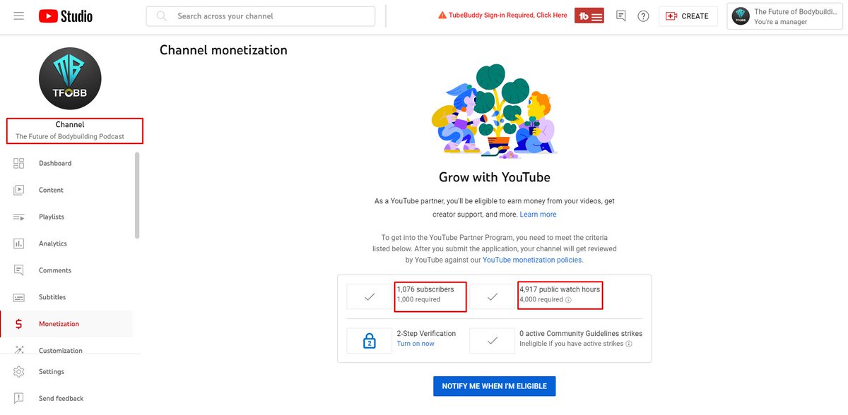 rs_rasel9's tweet photo. 1000+ subscribers and 4000+ hours of watch time completed. Also, another YouTube channel is ready for monetization.😍😊 
#youtubechannel #youtubepromotion #youtubemonetization #monetization #youtubesubscribers #permanentsubscribers #increasesubscribers #increaseyoutubewatchtime https://t.co/Om8zVeDEzK