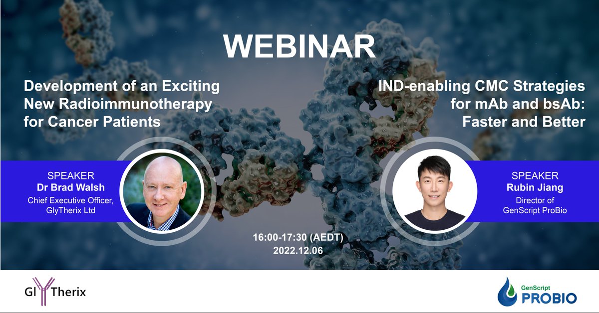 ProBioCDMO's tweet photo. Join this #webinar to learn more about the development of an exciting new #radioimmunotherapy and #IND-enabling #CMC Strategies for #mAb and #bsAb

https://t.co/RAELw1NuZh https://t.co/JPZfsOkYks