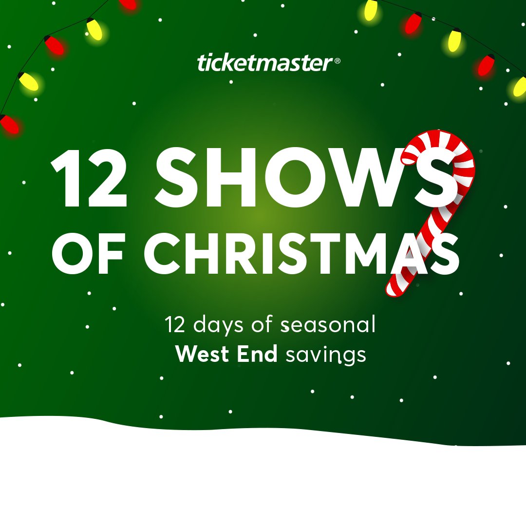 TicketmasterUK's tweet photo. 🎄 JUST ANNOUNCED 🎄
12 shows. 12 days. 12 sensational seasonal savings on tickets for top West End theatre

🎟️ Browse unmissable offerings now >> https://t.co/5juptcVRs7

#12ShowsOfChristmas #theatreoffers #theatrenews https://t.co/01WARNFRbL