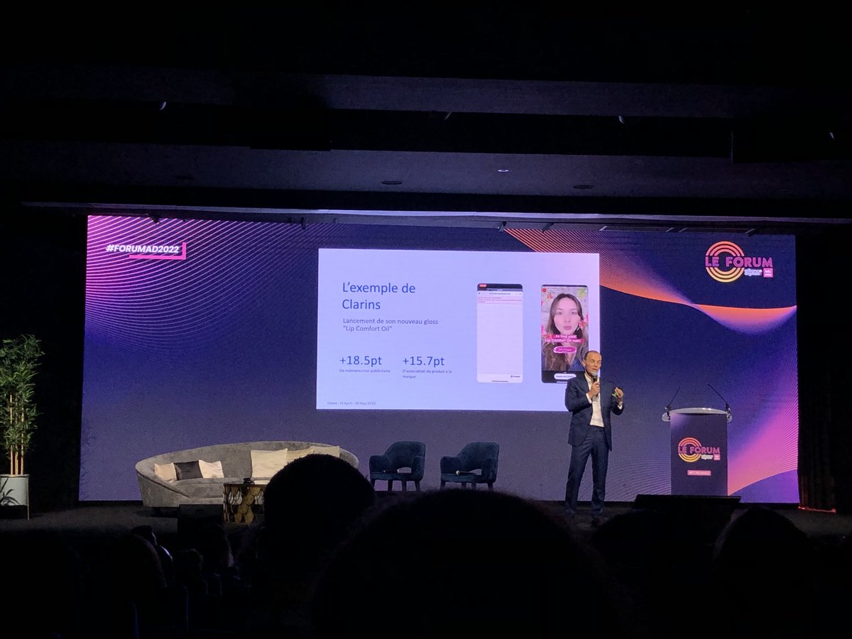 💬 « + de 700 millions de personnes utilisent la réalité augmentée dans les applications #Meta par mois dans le monde »
🗣 Keynote sur le commerce de demain avec <a href="/Argobaste/">Pierric Duthoit</a> de <a href="/MetaFrance/">Meta France</a> au Forum de <a href="/Alliance_Dgtle/">Alliance Digitale</a> 
#iim #iimstars #CSSM #mma
#ForumAD #ForumAD2022