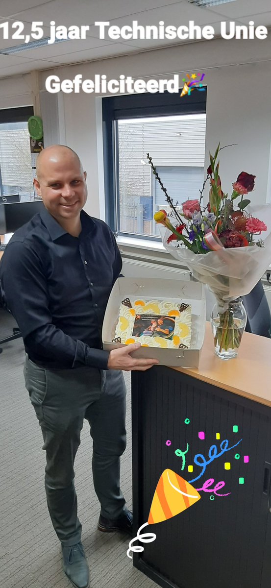 Van 💕 gefeliciteerd Ferry Brouwer 💡 12,5 jaar jubileum 🎉 <a href="/technische_unie/">Technische Unie</a> 💐