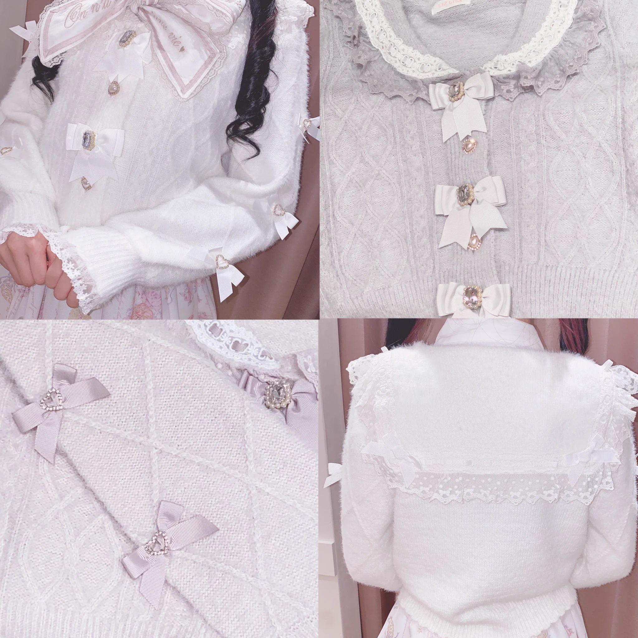 LIZ LISA レース襟付きニットカーディガン LIZ LISA on X: 