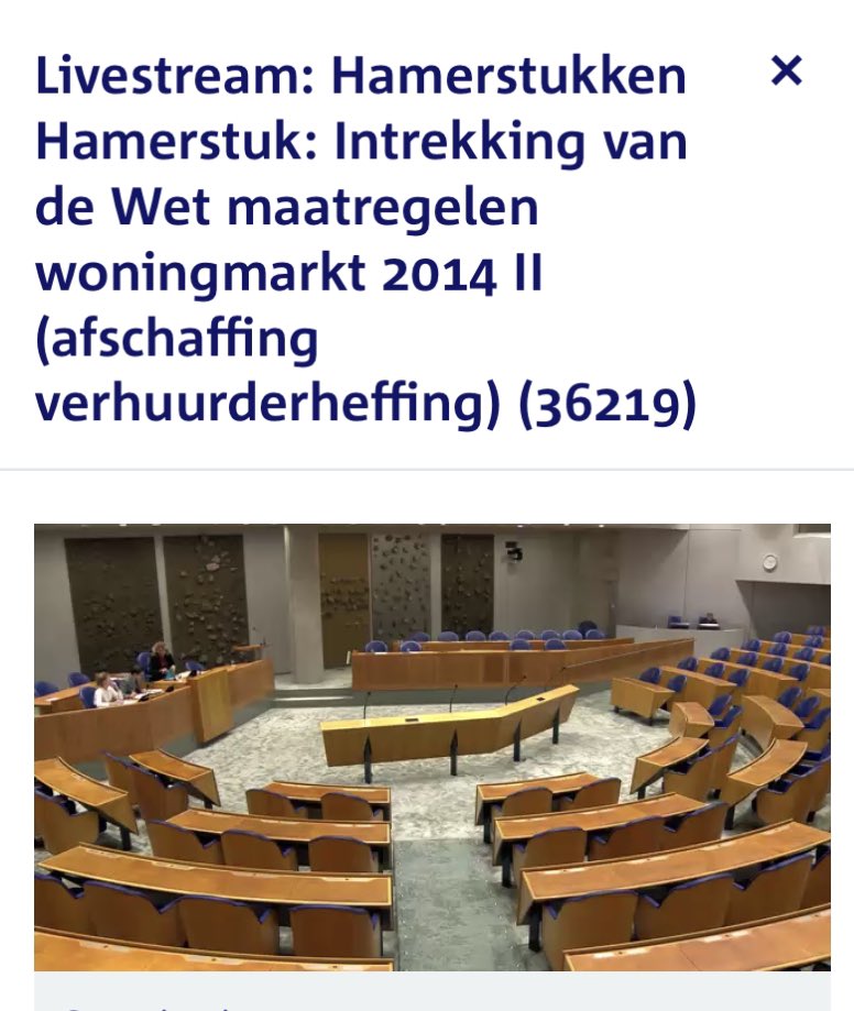 Zojuist is in de Tweede Kamer de wet Afschaffing #Verhuurderheffing als hamerstuk aangenomen. #mijlpaal #woningcorporaties