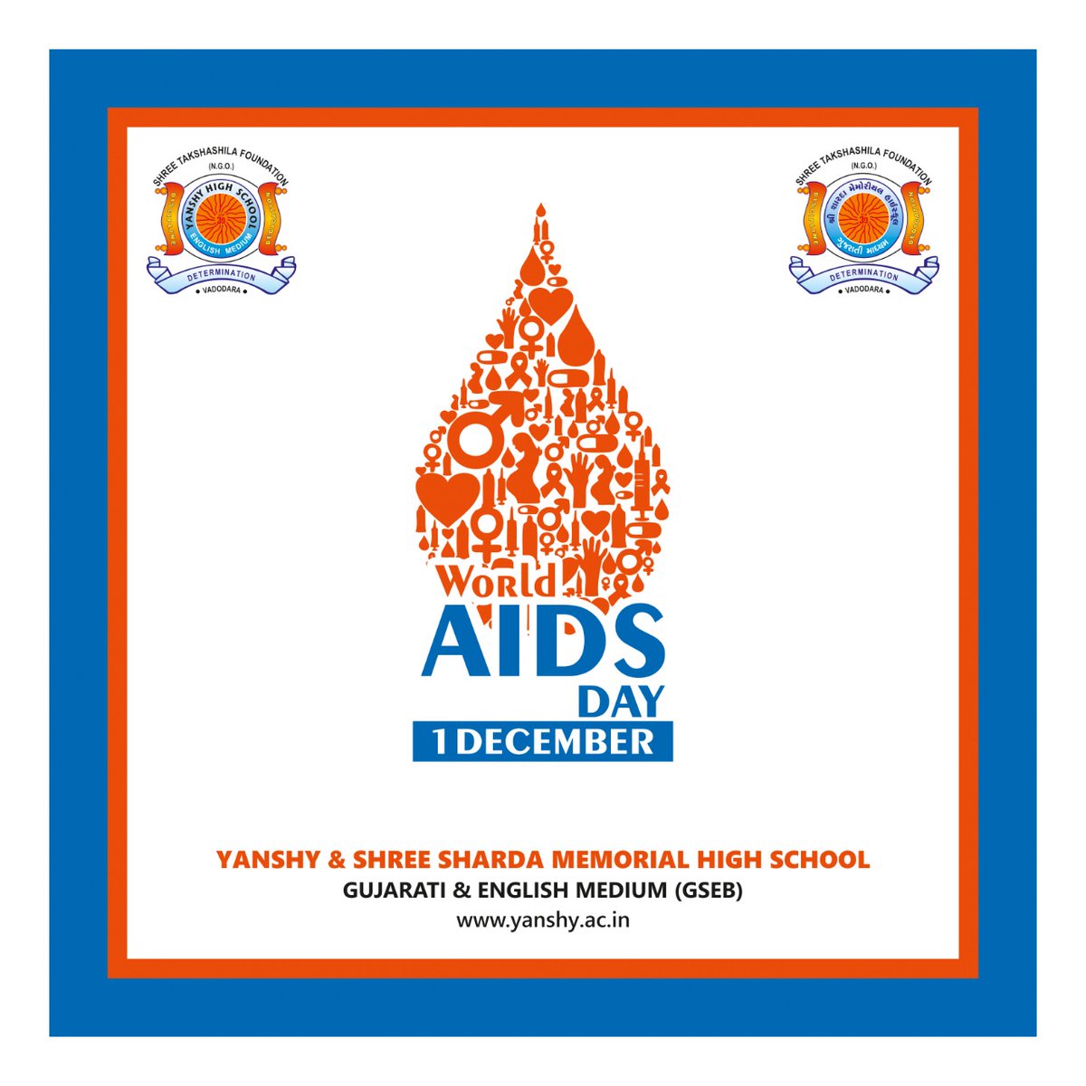 YanshyS's tweet photo. On the occasion of #WorldAIDSDay, I wish to remind you that we can put an end to HIV by creating awareness about this disease. #December1st #YanshyHigh #vadodara https://t.co/5WmiZs4l5d