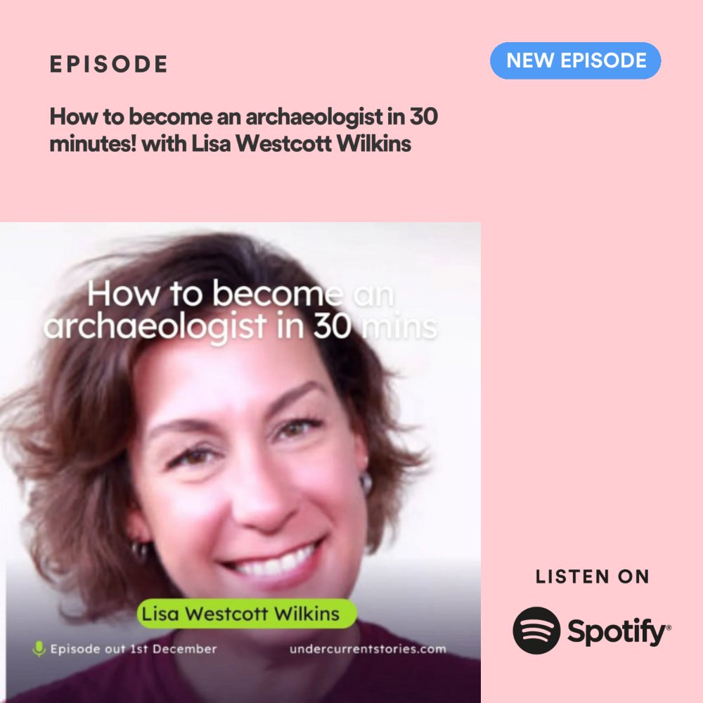 UndercurrentSt1's tweet photo. Ever wanted to have a go at archaeology? Not sure where to start?
Lisa Westcott Wilkins from DigVentures explains how!
Episode Live! Available on Spotify and all other podcast platforms.
#digventures @TheDigVenturers #history #archaeologytwitter #archaeology https://t.co/4es77jqxpq