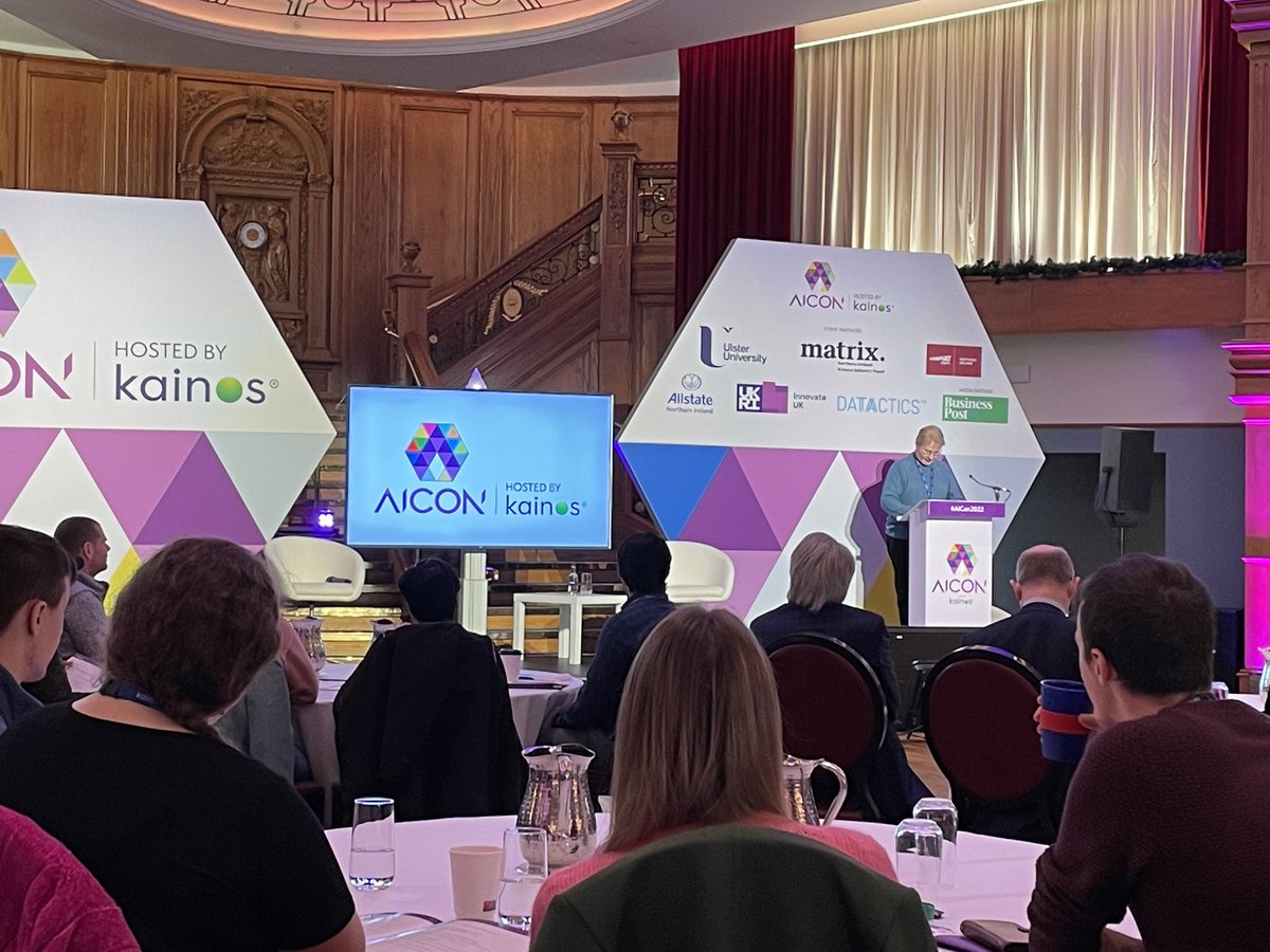 Great to be attending @AICon2022 and pleased that @MATRIX_NI are sponsoring such an important event focusing on the sustainability of AI&ML and its responsible application. #AICon2022